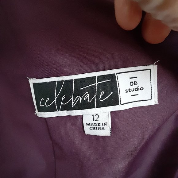 David's Bridal Chainti Plum Dress - Picture 8 of 11